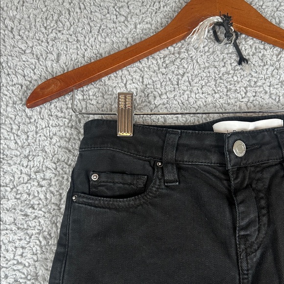 IRO Ajuste Distressed Skinny Cropped Jeans Black Women’s,Size 25 - Picture 14 of 16